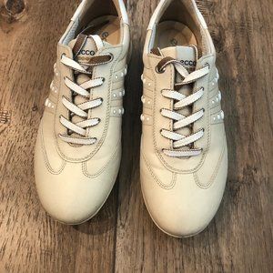 ECCO Women's Spikeless Leather Lace up Golf Shoes, Size 35
